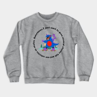 .Kaiju Using Vehicles As Roller Skates (MD23QU008) Crewneck Sweatshirt